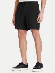 Calvin Klein Szorty materiałowe LV04LF610G Czarny Straight Fit. Czarne szorty CALVIN KLEIN, m, bez wzorów, z materiału. Za 329.99 zł.