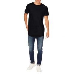 Męska Koszulka Z Długim Rękawem. Białe bluzki z długim rękawem BUILD YOUR BRAND, m, bez wzorów, bez kołnierzyka, bez ramiączek. Za 61.99 zł.