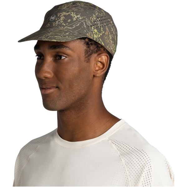 Czapka z daszkiem BUFF COOLNET® UV PACK SPEED CAP ANTER KHAKI. Zielone czapki z daszkiem Buff, bez wzorów, z materiału. Za 189.90 zł.