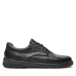 Półbuty Caprice. Czarne eleganckie półbuty Caprice, bez wzorów, bez obcasa, bez zapięcia. Za 219.99 zł.