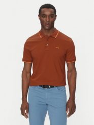 BOSS Polo Parlay 190 50494697 Pomarańczowy Regular Fit. Brązowe koszulki polo Boss, m, bez wzorów, z bawełny, bez kołnierzyka, bez ramiączek. Za 319.99 zł.