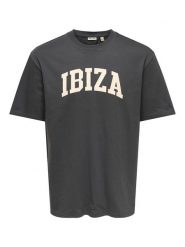 ONLY & SONS Koszulka "Onsrico" w kolorze antracytowym rozmiar: XXL. Czarne bezrękawniki Only & Sons, xxl, bez wzorów, z bawełny, bez kołnierzyka, bez ramiączek. Za 55.95 zł.