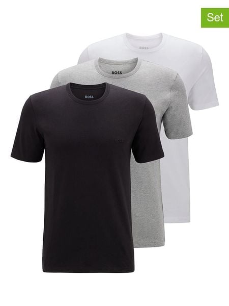 Hugo Boss Underwear Koszulki (3 szt.) w kolorze białym, szarym i czarnym rozmiar: M. Białe bezrękawniki Hugo Boss Underwear, m, bez wzorów, z bawełny, bez kołnierzyka, bez ramiączek. Za 174.95 zł.