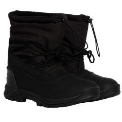 Męskie Wodoodporne Buty Śniegowe Novern. Czarne buty turystyczne Trespass, bez wzorów, z gumy, bez zapięcia, trekkingowe. Za 257.99 zł.