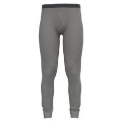 Legginsy męskie Odlo BL BOTTOM long MERINO. Szare bielizna termoaktywna ODLO, m, bez wzorów, z wełny, trekkingowe. Za 435.65 zł.