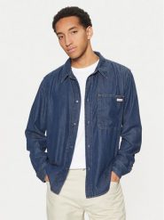 Calvin Klein Jeans Koszula jeansowa J30J327022 Granatowy Regular Fit. Niebieskie koszule Calvin Klein Jeans, m, bez wzorów, z bawełny, bez kołnierzyka, bez ramiączek. Za 249.99 zł.