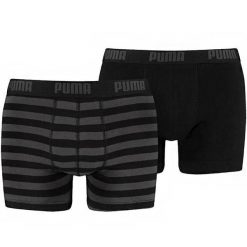 Bokserki treningowe męskie Puma Stripe 2 pack. Czarne bokserki Puma, m, bez wzorów. Za 98.51 zł.