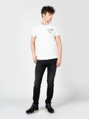 Diesel T-Shirt "T-Diegos" | A00827-0HAYU-100 | Mężczyzna | Biały. Białe t-shirty Diesel, m, bez wzorów, z bawełny, bez kołnierzyka, bez ramiączek. W wyprzedaży za 129.00 zł.