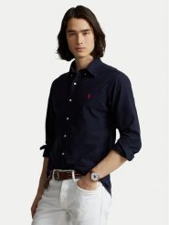 Polo Ralph Lauren Koszula Bsr 710772290 Granatowy Custom Fit. Niebieskie koszule Polo Ralph Lauren, l, bez wzorów, z bawełny, bez kołnierzyka, bez ramiączek. Za 379.99 zł.