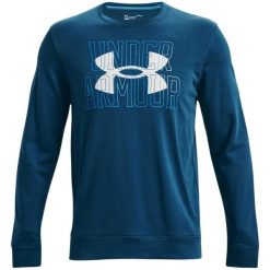 Bluza męska Under Armour UA Rival Terry Logo Crew. Zielone bluzy bez kaptura Under Armour, m, bez wzorów, bez kaptura. Za 109.00 zł.