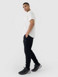 4F Spodnie dresowe joggery męskie - czarne 3XL. Czarne joggery i bojówki 4F, l, bez wzorów, z bawełny, sportowe. W wyprzedaży za 79.99 zł.