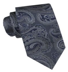 Klasyczny Krawat Męski CHATTIER - Granat z Popielem, Wzór. Niebieskie krawaty i muchy Chattier, bez wzorów, z tkaniny. Za 49.00 zł.
