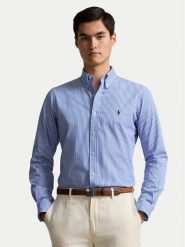 Polo Ralph Lauren Koszula 710929346001 Niebieski jasny Custom Fit. Niebieskie koszule Polo Ralph Lauren, l, bez wzorów, z bawełny, bez kołnierzyka, bez ramiączek. Za 689.99 zł.