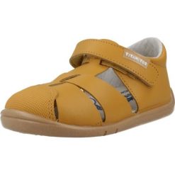 Buty TITANITOS L500 FELIX Żółty. Żółte buty trekkingowe TITANITOS, bez wzorów, ze skóry, bez zapięcia, na fitness i siłownię. Za 174.99 zł.