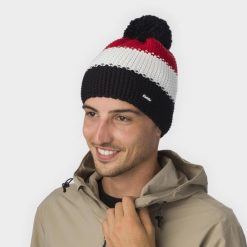Czapka Eisbar Star Pompon MÜ. Czerwone czapki zimowe Eisbar, bez wzorów, z wełny. Za 229.90 zł.
