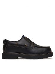 Tommy Jeans Półbuty Archive '01 Boat Shoe Leather EM0EM01651 Czarny. Czarne eleganckie półbuty Tommy Jeans, bez wzorów, z jeansu, bez obcasa, bez zapięcia. Za 569.99 zł.