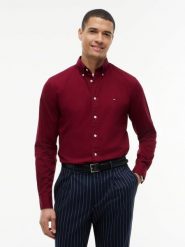 Tommy Hilfiger koszula codzienna Mężczyźni Bawełna (100%) czerwony, L. Czerwone koszule Tommy Hilfiger, l, bez wzorów, z bawełny, bez kołnierzyka, bez ramiączek. Za 329.95 zł.