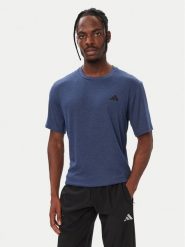 Adidas Koszulka techniczna Workout Essentials KS3806 Granatowy Regular Fit. Niebieskie t-shirty sportowe Adidas, bez wzorów, z syntetyku, bez ramiączek, na fitness i siłownię. Za 129.99 zł.