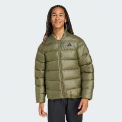 Kurtka Essentials CLIMAWARM Synthetic Down. Brązowe kurtki Adidas, bez wzorów, bez kaptura. Za 529.00 zł.