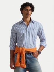 Polo Ralph Lauren Koszula 710B15595008 Niebieski Custom Fit. Niebieskie koszule Polo Ralph Lauren, l, bez wzorów, z bawełny, bez kołnierzyka, bez ramiączek. Za 689.99 zł.