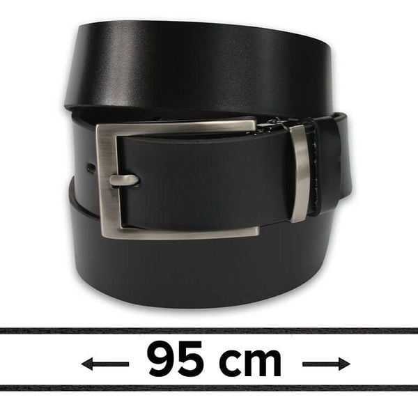 Pasek do Spodni, Czarny 95 cm, Skórzany, Elegancki, Męski, Możliwość Skrócenia -ZET. Czarne paski Zet, bez wzorów, ze skóry, eleganckie. Za 89.00 zł.