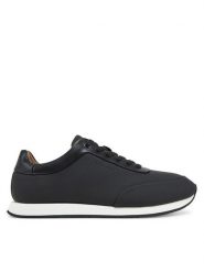 Calvin Klein Sneakersy Low Prof Runn Laceup Rubb Lth HM0HM01707 Czarny. Czarne buty sportowe casual CALVIN KLEIN, bez wzorów, z nubiku, bez zapięcia. Za 419.99 zł.