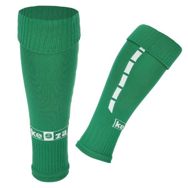 Getry piłkarskie PRO bez stopy - tuby piłkarskie. Zielone legginsy długie sportowe KEEZA, bez wzorów, do piłki nożnej. Za 23.00 zł.