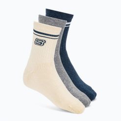 Skarpety SKECHERS Full Terry Low Crew. Białe skarpety Skechers, bez wzorów, z bawełny. Za 77.99 zł.