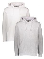 ONLY & SONS Bluzy (2 szt.) w kolorze białym i szarym rozmiar: M. Białe bluzy Only & Sons, m, bez wzorów, z bawełny, z kapturem. Za 144.92 zł.