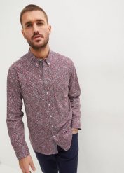 Koszula w biznesowym stylu, z czystej bawełny, długi rękaw (2 szt.). Niebieskie koszule bonprix, l, bez wzorów, z bawełny, bez kołnierzyka, bez ramiączek. Za 169.99 zł.