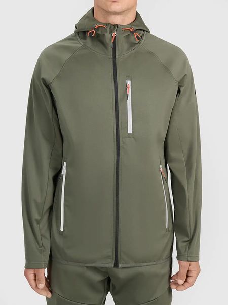 4F Kurtka softshellowa w kolorze khaki rozmiar: M. Brązowe kurtki outdoor i hardshell 4F, m, bez wzorów, bez kaptura. Za 147.99 zł.