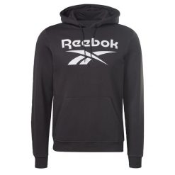 Bluza dresowa męska REEBOK kangurka. Czarne bluzy Reebok, m, bez wzorów, z dresówki, bez kaptura. Za 259.00 zł.