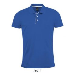 Polo Sol's Performer. Niebieskie koszulki polo SOL'S, m, bez wzorów, bez kołnierzyka, bez ramiączek. Za 140.00 zł.