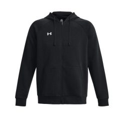 Bluza Rozpinana Męska Polar Rival. Czarne bluzy z kapturem Under Armour, l, bez wzorów, z bawełny, z kapturem. Za 276.30 zł.