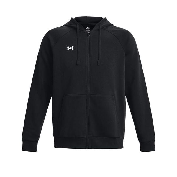 Bluza Rozpinana Męska Polar Rival. Czarne bluzy z kapturem Under Armour, l, bez wzorów, z bawełny, z kapturem. Za 276.30 zł.