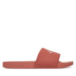 Klapki Calvin Klein Jeans. Pomarańczowe klapki Calvin Klein Jeans, z jeansu. Za 119.99 zł.