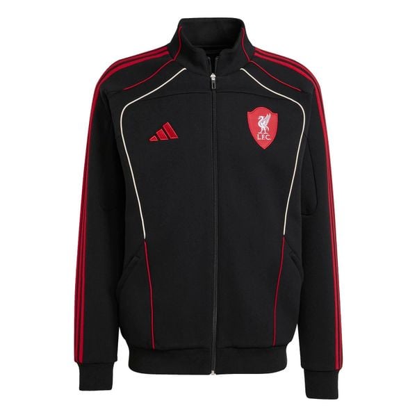 Kurtka dresowa Liverpool FC UBP DKTT 2025/26. Czarne kurtki Adidas, l, bez wzorów, z dresówki, bez kaptura. Za 318.00 zł.