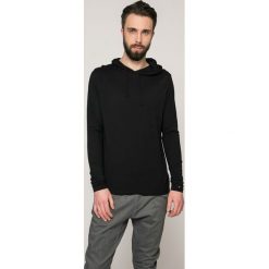 Tommy Hilfiger - Longsleeve. Czarne bluzki z długim rękawem marki Tommy Hilfiger, z bawełny, z kapturem, z długim rękawem. W wyprzedaży za 199.90 zł.