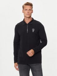 KARL LAGERFELD Polo 745403 543221 Czarny Regular Fit. Czarne koszulki polo KARL LAGERFELD, m, bez wzorów, z bawełny, bez kołnierzyka, bez ramiączek. Za 569.99 zł.