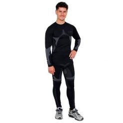 Podgrzewane bezszwowe legginsy. Czarne legginsy długie sportowe G-HEAT, m, bez wzorów, narciarskie. Za 570.40 zł.