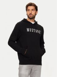 Mustang Bluza Bronson 1014687 Czarny Regular Fit. Czarne bluzy Mustang, m, bez wzorów, z bawełny, bez kaptura. Za 239.99 zł.