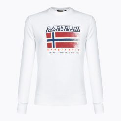 Bluza męska Napapijri B-Kreis C. Białe bluzy Napapijri, l, bez wzorów, bez kaptura. Za 299.99 zł.