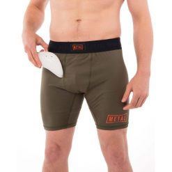 Szorty kompresyjne Metal Boxe. Zielone odzież kompresyjna METAL BOXE, bez wzorów, na fitness i siłownię. Za 210.00 zł.