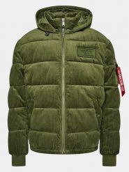 Alpha Industries Kurtka zimowa Cord 138118 Zielony Regular Fit. Zielone kurtki Alpha Industries, na zimę, m, bez wzorów, z bawełny, bez kaptura. Za 909.99 zł.
