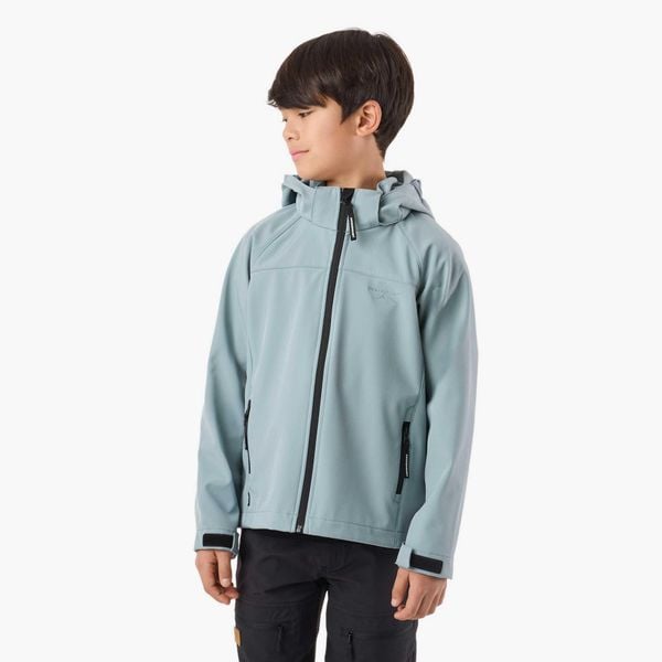 Kurtka softshell turystyka junior Swedemount Tromsö Softshell Jacket wodoodporna. Zielone kurtki SWEDEMOUNT, bez wzorów, z softshellu, bez kaptura. Za 199.99 zł.