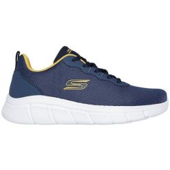 Buty sportowe męskie Skechers Bobs B Flex Icy Ed. Niebieskie buty sportowe casual Skechers, bez wzorów, bez zapięcia. Za 239.99 zł.