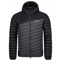 Męska kurtka puchowa Kilpi PYRAMIDEN-M. Czarne kurtki Kilpi, m, bez wzorów, z nylonu, bez kaptura. Za 628.61 zł.