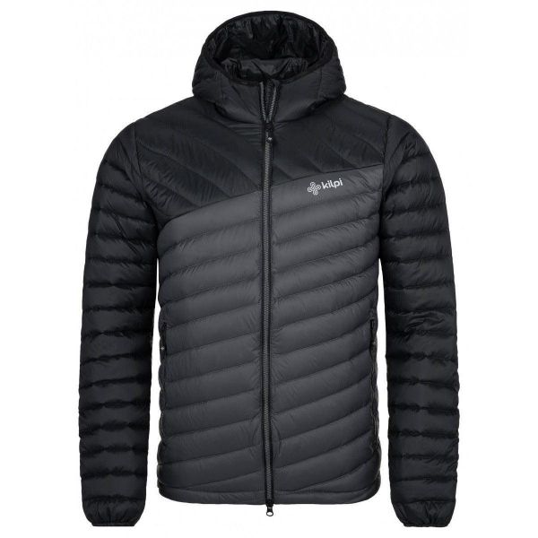 Męska kurtka puchowa Kilpi PYRAMIDEN-M. Czarne kurtki Kilpi, m, bez wzorów, z nylonu, bez kaptura. Za 628.61 zł.