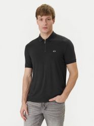 Armani Exchange Polo XM002372 AF21936 UB101 Granatowy Regular Fit. Niebieskie koszulki polo Armani Exchange, m, bez wzorów, z wiskozy, bez kołnierzyka, bez ramiączek. Za 389.99 zł.