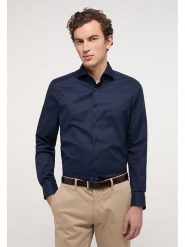 Eterna Koszula w kolorze granatowym rozmiar: 39. Niebieskie koszule Eterna, bez wzorów, z bawełny, bez kołnierzyka, bez ramiączek. Za 145.94 zł.